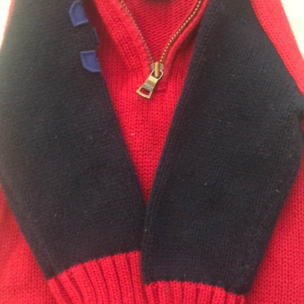 Ralph Lauren half zip sweater 24 months - Picture 4 of 5